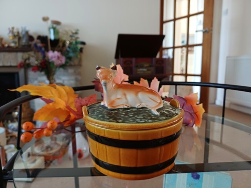 Vintage secla cow butter dish - cow,