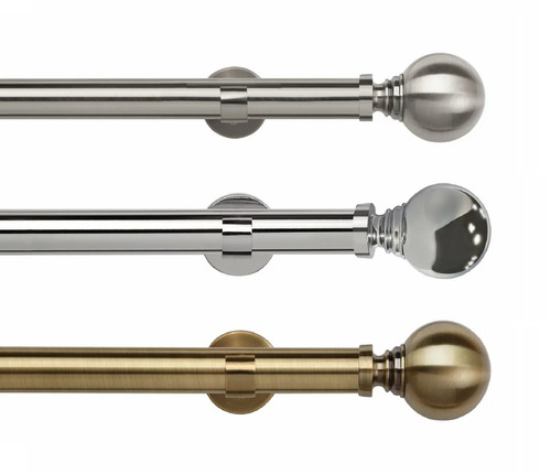 28mm metal eyelet curtain pole - metal,