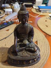 Old Bronze Buddha 9 Inches