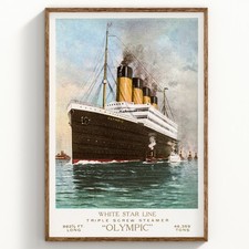 RMS Olympic Art Print White