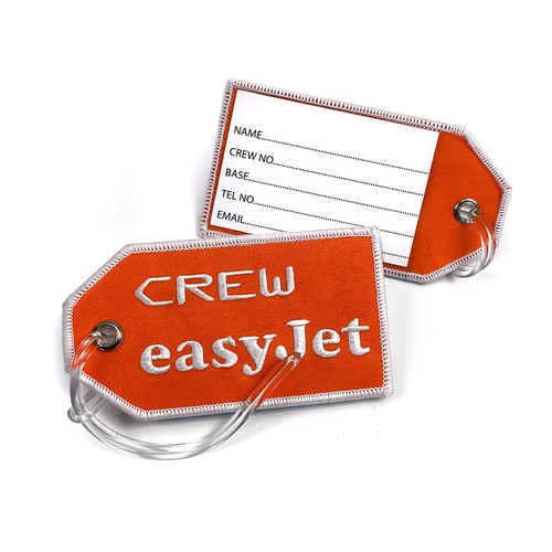 Easyjet crew embroidered tag - crew,