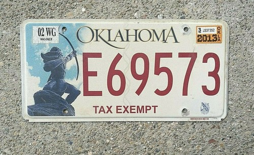 Real oklahoma license - license, plate