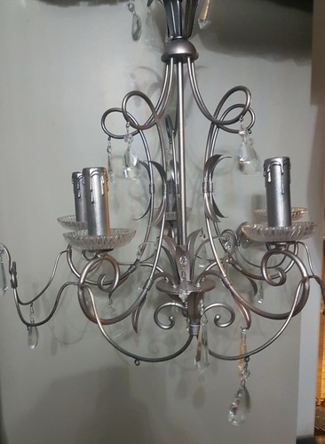 Large silver chandelier - large,