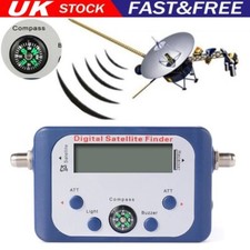 Digital LCD Satellite Finder Satfinder TV Signal Strength Meter Dish Compass UK