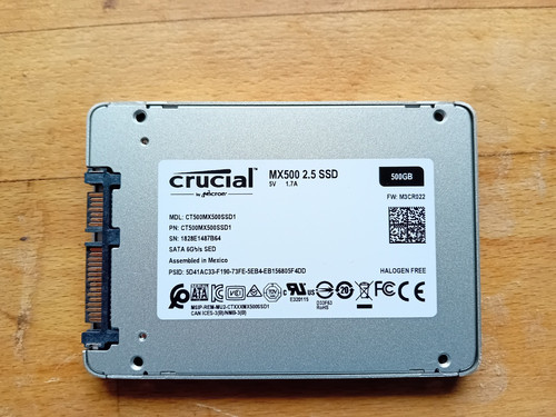 Crucial mx500 500gb sata 5in - 500gb, 2.5in