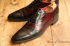 Jeffery West Red Black Leather