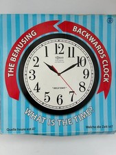 Tobar novelty backwards hanging wall clock