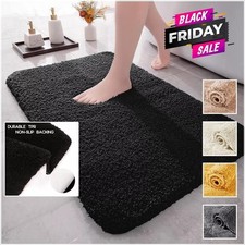 Non Slip Bath Mat Extra Large Shaggy Bathroom Rug Water Absorbent Toilet Mats