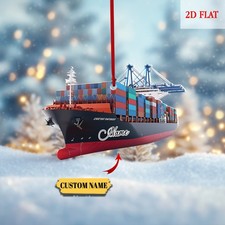 Custom Container Ship Ornament