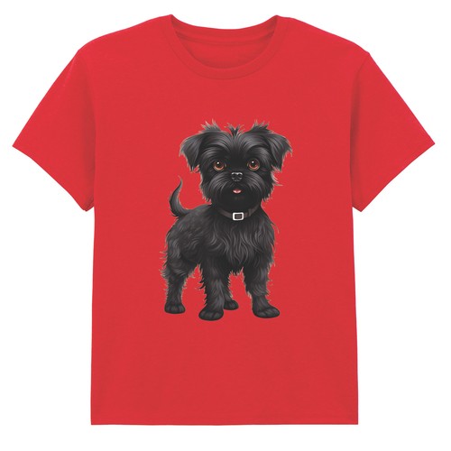 Black shaggy dog puppy - black, dogs