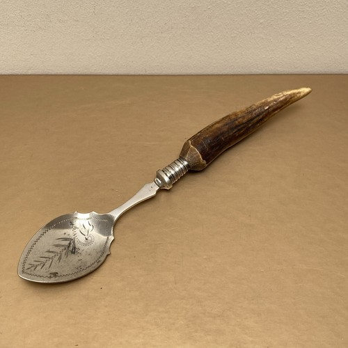 Jam spoon with horn handle - with,