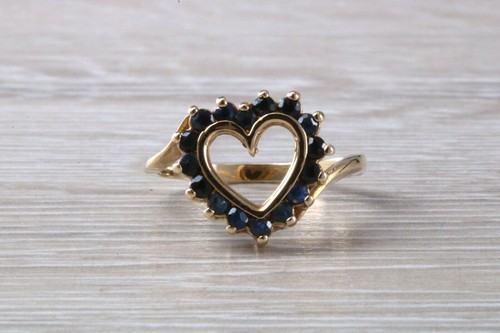 Love heart sapphire - sapphire, set