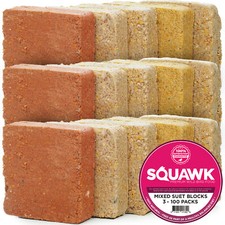 SQUAWK Suet Fat Blocks - High Energy Wild Bird Food Garden Birds Protein Treats