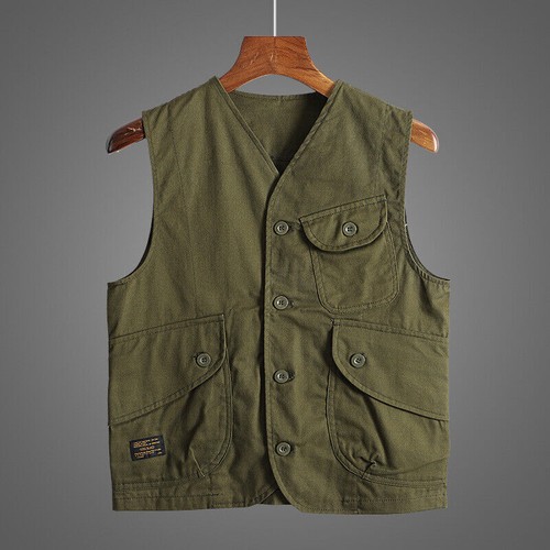 Men multi pockets cargo vest - men's,