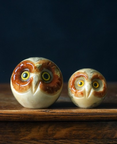 Vintage stone owl - stone,