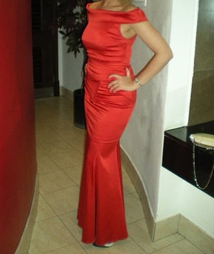 Jane norman ballgown red maxi - norman,