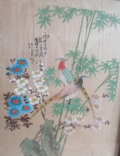 Vtg japanese chinese silk - japanese,