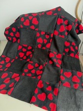 Patchwork Black Fleece Fabric