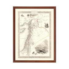 Old Map of Syria 1851 -