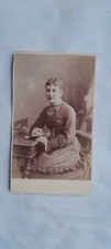 Antique CdV card real photo a lady from Blandford Dorset 1880s John Nesbitt