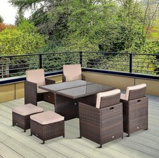 Outsunny Rattan Dining Set