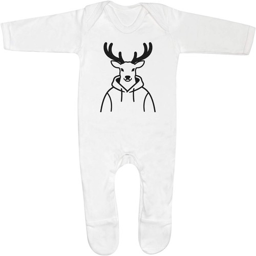 Deer wearing hoodie baby - hoodie',