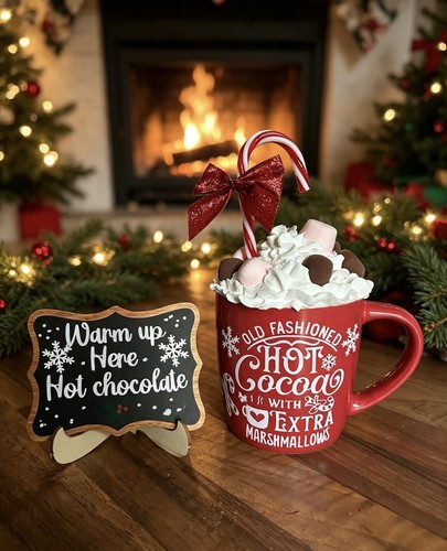 Fake artificial hot chocolate - fake,