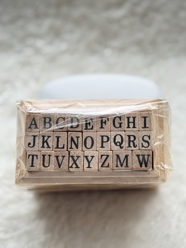 New wooden alphabet rubber - new,