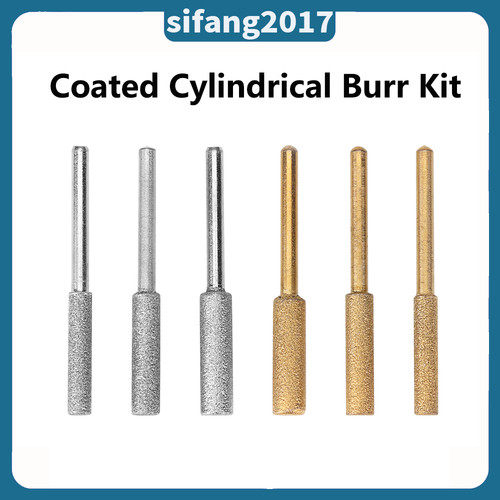 Coated cylindrical burr set - coated,