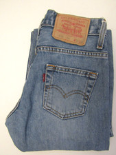 Levi's 516 men's jeans bootcut flares rare discontinued W26 L32 mid blue LEVD295