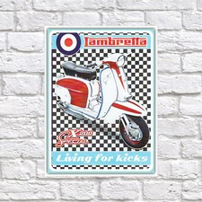 Lambretta, Retro tin sign art