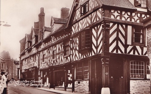 Postcard market drayton - -,