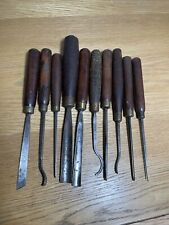 10 Vintage Carving Chisels By