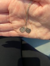 Tiffany & Co. Sterling Silver Double Heart Pendant Necklace