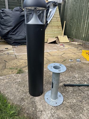 Outdoor black metal - metal, bollard