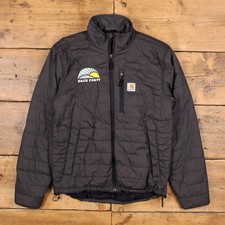Carhartt Down Puffa Jacket S Mens 00s Grey Black Full Zip Outdoor Workwear