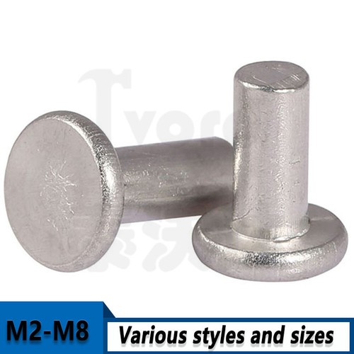 Solid aluminium rivets flat - solid,
