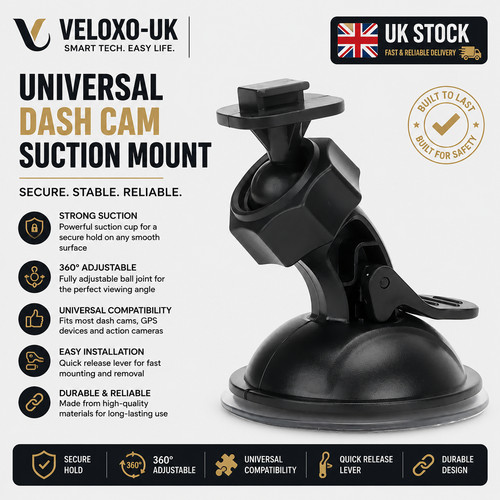 Car dash cam suction mount - cam,