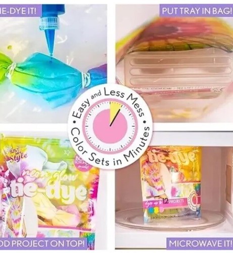 Tie dye craft kit - neon, 12