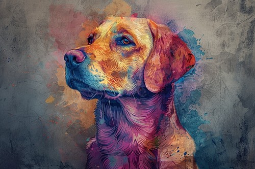 Labrador retriever dog - dog, canvas