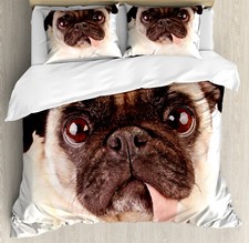 Pug Duvet Cover Set Upset Dog