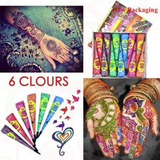 Multi-Colour Henna Paste Indian Imported Mehandi Paste Temporary Henna Cones TOP