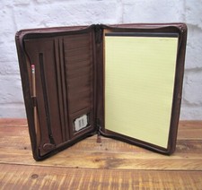 A4 Brown leather document wallet folder  option to personalise PA100