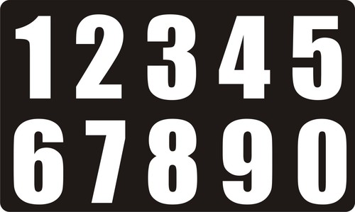 Wheelie bin numbers stickers - numbers,