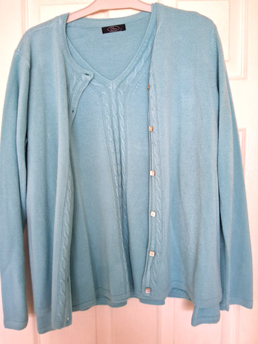 Bonmarche pale blue neck - pale, v-neck