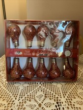 Set Of 10 LED Christmas Edison style  bulbs Battery Operated String Lights