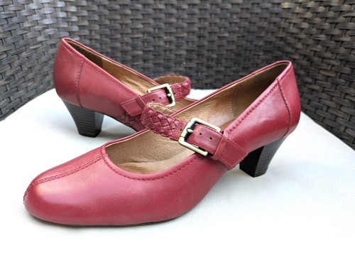 Cherry red shoes wide fit - red,
