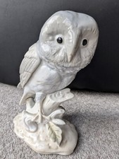 Vintage Porcelain Owl On A Tree Stump | 15 cm