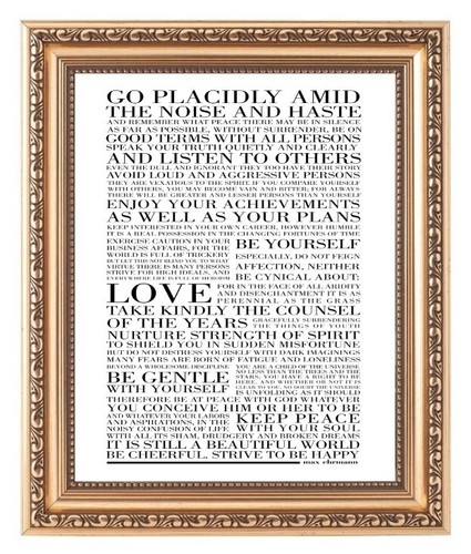 Desiderata placidly amid - desiderata,