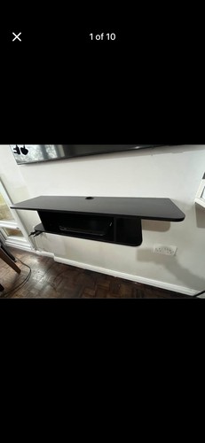 Black wall mounted floating - black,
